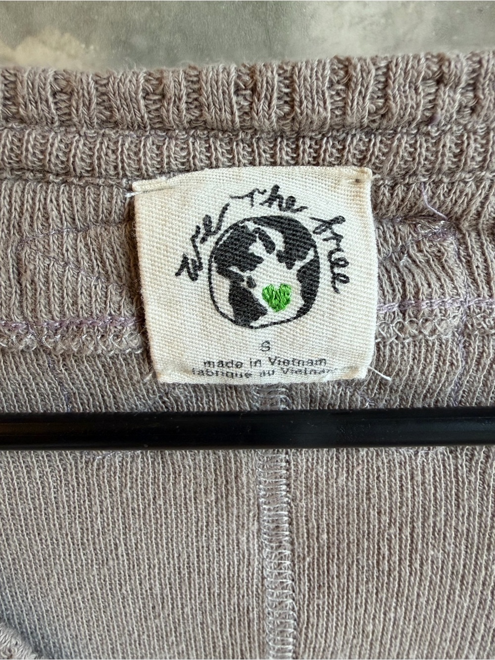 We The Free Relaxed V-Neck Long Sleeve Top in Taupe - Picture 3 of 3